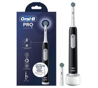 Oral-B Spazzolino Elettrico Ricaricabile Series 1 Nero con 2 Testine di Ricambio, 1 Spazzolino