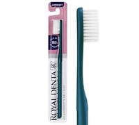 Royal Denta - Spazzolino da denti super morbido con setole in argento per effetto antibatterico, ideale per la cura dentale per denti e gengive sensibili (verde metallizzato)