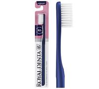 Spazzolino da denti ultra morbido e sensibile per adulti, con setole molto morbide, per gengive sensibili con particelle d'argento, blu navy, Royal Denta
