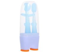 Spazzolino in Silicone a Fiore per Ragazzo Ragazza, Pulizia Orale Delicata | Blu, Pratico per Gengive e Mucosa Orale, Adatto a Lattanti e Nuovi Nati, Formato Compatto