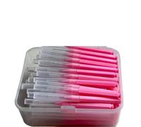 Spazzolino Interdentale 80 pezzi/scatola di spazzolino interdentale push-pull tipo I for la pulizia tra i denti(80pcs 0.6 mm Pink)