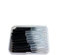 Spazzolino Interdentale 80 pezzi/scatola di spazzolino interdentale push-pull tipo I for la pulizia tra i denti(80pcs 0.7 mm black)
