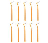 Spazzolino interdentale da 10 pezzi, micro, mini con copertura antipolvere Per la Pulizia Orale(Orange (1.2-1.5mm))