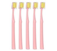 Spazzolino interdentale per apparecchi ortodontici, confezione 5, setole morbide, impugnatura ergonomica, pratica pulizia per portatori di impianti e bambini che cambiano i denti (Rose)