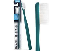 Spazzolino Medio con Particelle d’Argento | Spazzolino Manuale per Denti & Spazi Interdentali | Setole Medie Antibatteriche 99,9% | Ergonomico & Durevole | Royal Denta | Verde Smeraldo