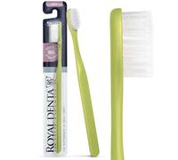 Spazzolino Morbido con Particelle d’Argento | Spazzolino Manuale per Denti Sensibili & Apparecchi | Setole Morbide Antibatteriche 99,9% | Lunga Durata | Royal Denta | Verde Oliva