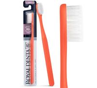 Spazzolino Morbido con Particelle d’Argento | Spazzolino Manuale per Denti Sensibili & Apparecchi | Setole Morbide Antibatteriche 99,9% | Lunga Durata | Royal Denta | Rosa Corallo