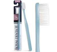 Spazzolino Morbido con Particelle d’Argento | Spazzolino Manuale per Denti Sensibili & Apparecchi | Setole Morbide Antibatteriche 99,9% | Lunga Durata | Royal Denta | Azzurro Chiaro