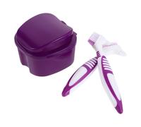 Spazzolino Per Dentiera Pennello Da Protezione La Pulizia Doppio Lato