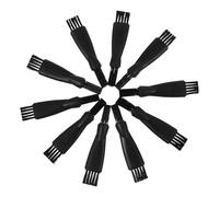 Spazzolino per Pulizia Rasoio Elettrico Nero, 10 Pezzi, ABS e Nylon | Pulizia Barba Facile, Uso Domestico e Viaggio, Compatibile Molte Marche di Rasoi