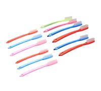 Spazzolino Pezzi Extra Setole a Adulti Dure Manuale 12 | Testa Grande, Plastica Impugnatura Antiscivolo, per Uso Quotidiano e Viaggio, Confezione Omaggio Colore Casuale