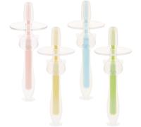 Spazzolino Primi Denti in Silicone 4 Pezzi con Base a Ventosa