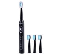 Spazzolino sonico elettrico ricaricabile 5 modalità, 4 testine incluse, nero, Kooper