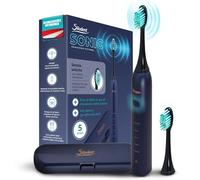 Spazzolino sonico Silodent | Spazzolino elettrico con setole antisettiche | Spazzolino da denti premium Midnight Blue con 5 programmi e custodia da viaggio | Testine compatibili con Philips Sonicare