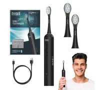 Teesa Sonic Elite Spazzolino da Denti Sonic Elite Nero Setole Morbide 3 Modalità di Lavoro Protezione IPX7 TSA8082-B