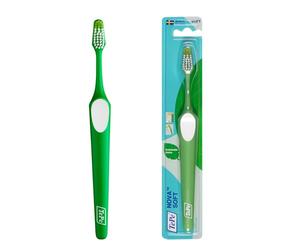 Spazzolino TePe Nova, Soft, 1pz, punta allungata per un accesso migliore ai denti posteriori, spazzolino soft per una rimozione della placca facile e sicura