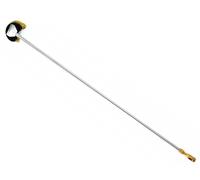 Spazzolone Ottone Girevole Mezzaluna Grigio 12x8x175 Cm Lilly Codroipo