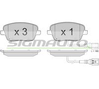 SPB013 Kit pastiglie freno, Freno a disco Sigmauto