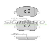 SPB028 Kit pastiglie freno, Freno a disco Sigmauto