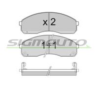 SPB039 SIGMAUTO Kit pastiglie freno, Freno a disco per KIA