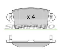 SPB074 Kit pastiglie freno, Freno a disco Sigmauto