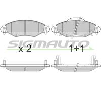 SPB082 SIGMAUTO Kit pastiglie freno, Freno a disco per TOYOTA