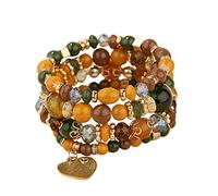 Spb143j1 Impilabile Perline Bracciali Signore Mens multistrato Bracciale Set Multicolore Gioielli Feckless, Misura unica, Cristallo, Nessuna pietra preziosa