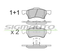 SPB222 Kit pastiglie freno, Freno a disco Sigmauto