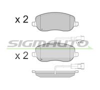 SPB226 SIGMAUTO Kit pastiglie freno, Freno a disco per FIAT