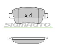 SPB227 Kit pastiglie freno, Freno a disco Sigmauto
