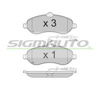 SPB283 Kit pastiglie freno, Freno a disco Sigmauto