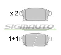 SPB405 Kit pastiglie freno, Freno a disco Sigmauto