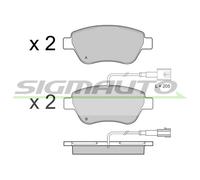 SPB425 SIGMAUTO Kit pastiglie freno, Freno a disco per ABARTH,ALFA ROMEO,CITROËN