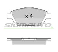 SPB428 SIGMAUTO Kit pastiglie freno, Freno a disco per CITROËN,DS,PEUGEOT