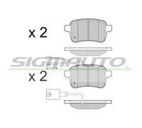 SPB438 Kit pastiglie freno, Freno a disco Sigmauto