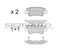 SPB456 SIGMAUTO Kit pastiglie freno, Freno a disco per HYUNDAI,KIA,SSANGYONG