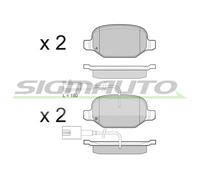 SPB490 Kit pastiglie freno, Freno a disco Sigmauto