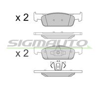 SPB512 Kit pastiglie freno, Freno a disco Sigmauto