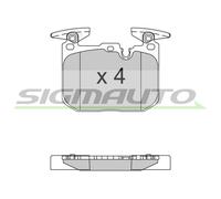 SPB522 Kit pastiglie freno, Freno a disco Sigmauto