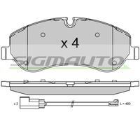SPB525 Kit pastiglie freno, Freno a disco Sigmauto