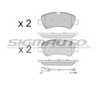 SPB526 Kit pastiglie freno, Freno a disco Sigmauto