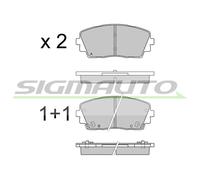 SPB532 SIGMAUTO Kit pastiglie freno, Freno a disco per KIA