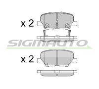 SPB555 Kit pastiglie freno, Freno a disco Sigmauto