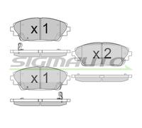 SPB556 Kit pastiglie freno, Freno a disco Sigmauto