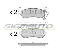 SPB576 SIGMAUTO Kit pastiglie freno, Freno a disco per JEEP