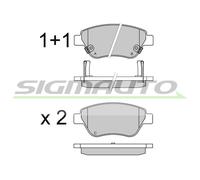SPB577 Kit pastiglie freno, Freno a disco Sigmauto
