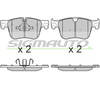 SPB598 SIGMAUTO Kit pastiglie freno, Freno a disco per CITROËN,DS,OPEL,PEUGEOT,T