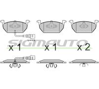 SPB631 Kit pastiglie freno, Freno a disco Sigmauto