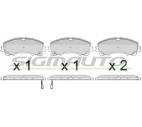 SPB638 Kit pastiglie freno, Freno a disco Sigmauto