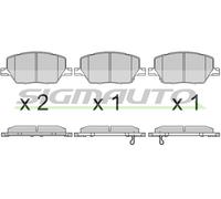 SPB657 Kit pastiglie freno, Freno a disco Sigmauto